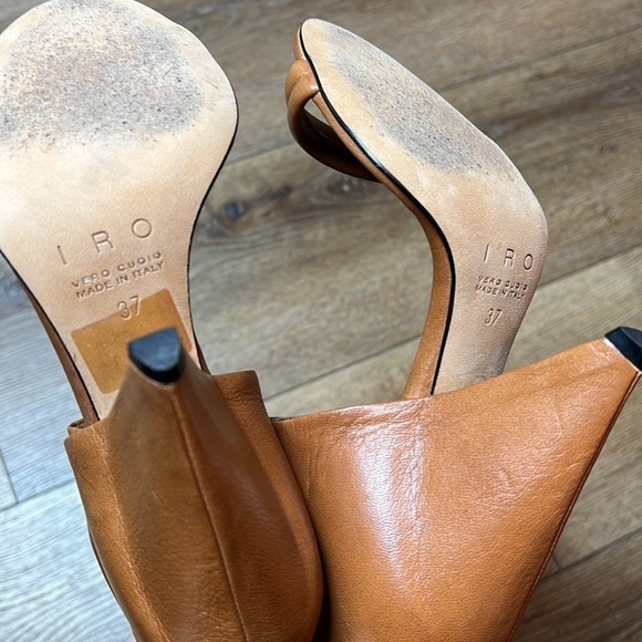 IRO Saika Cone Heel Sandals in Brown Size 37/7 - Picture 8 of 9